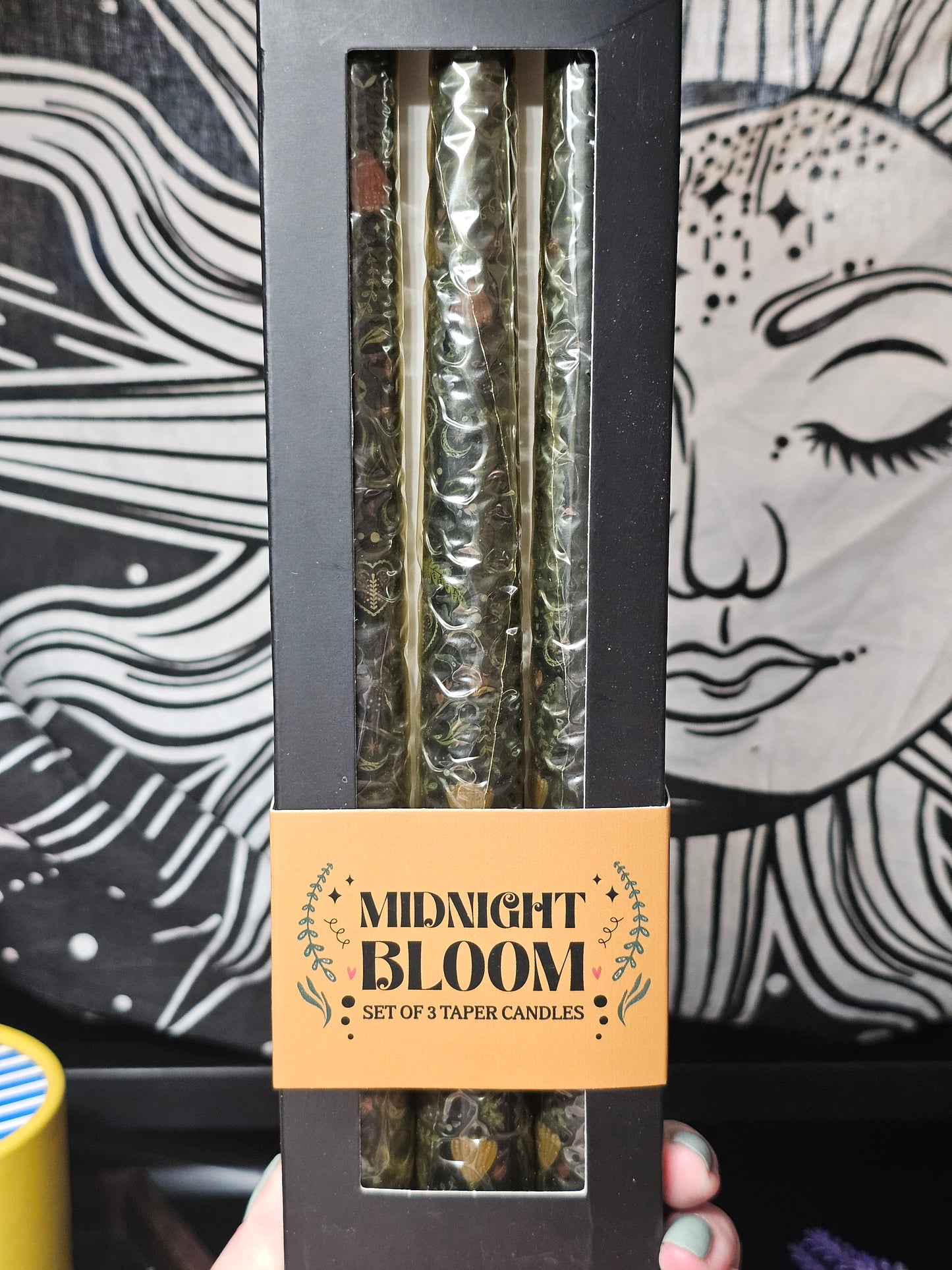 Midnight bloom set of 3 candles