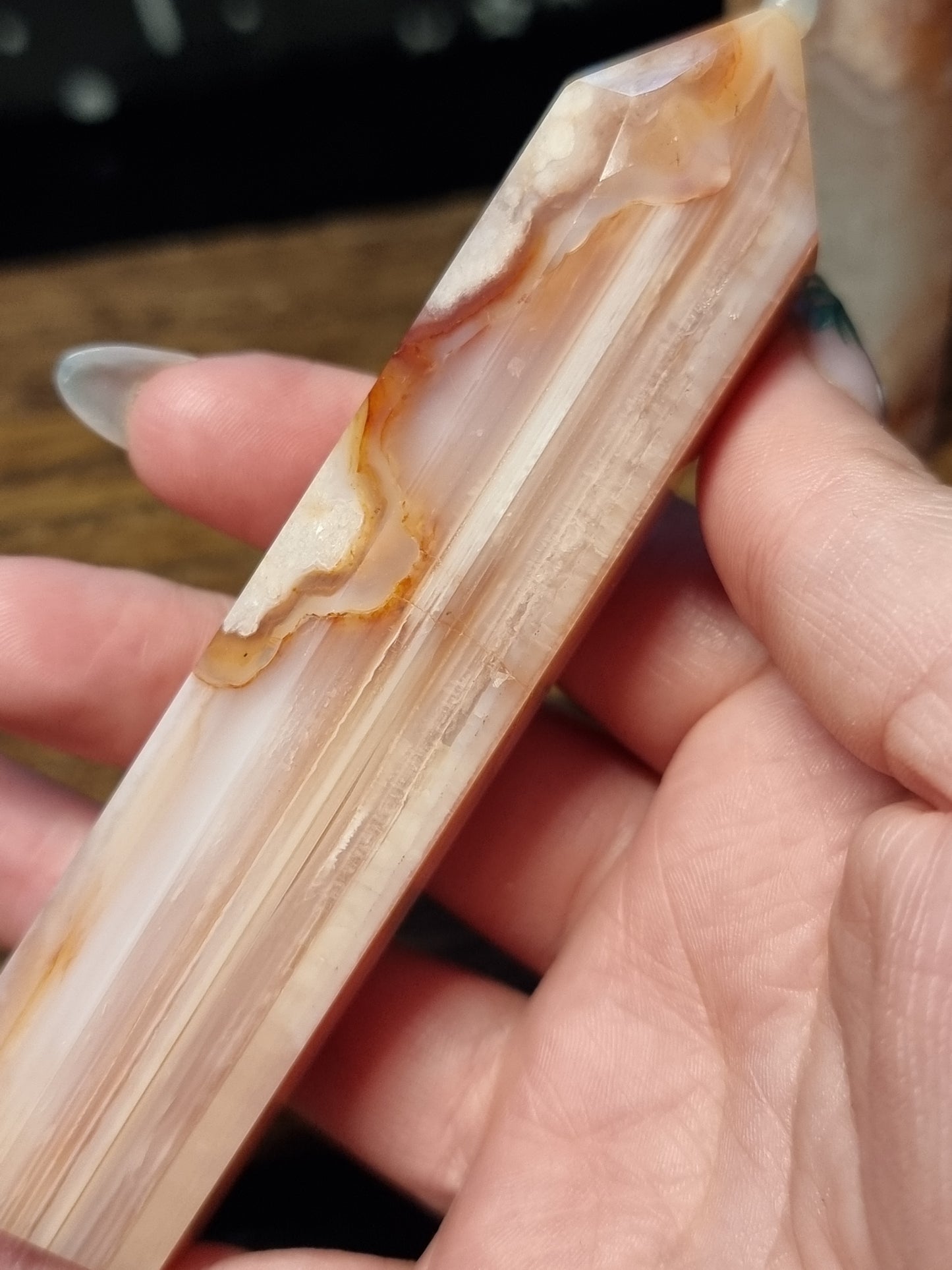 Peach flower agate towers