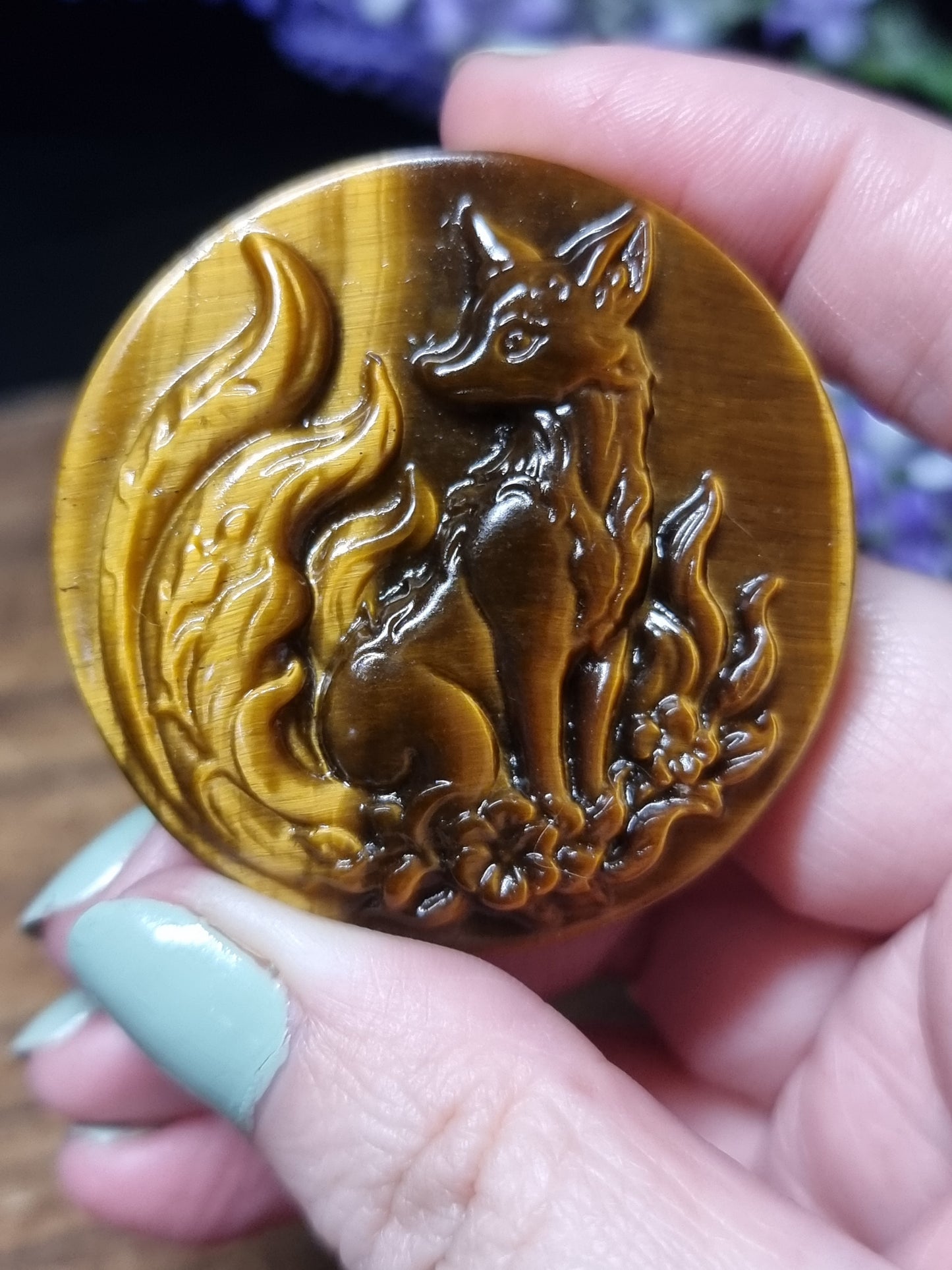 High quality tigers eye 9 tail fox