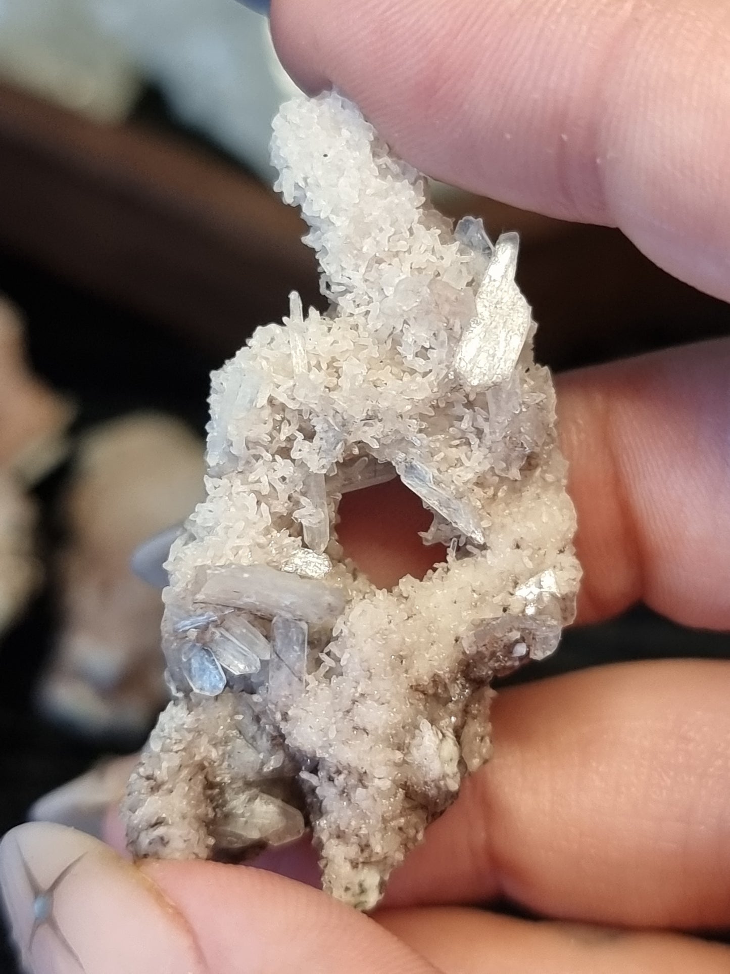 Rare apophyllite with red chalcedony specimens