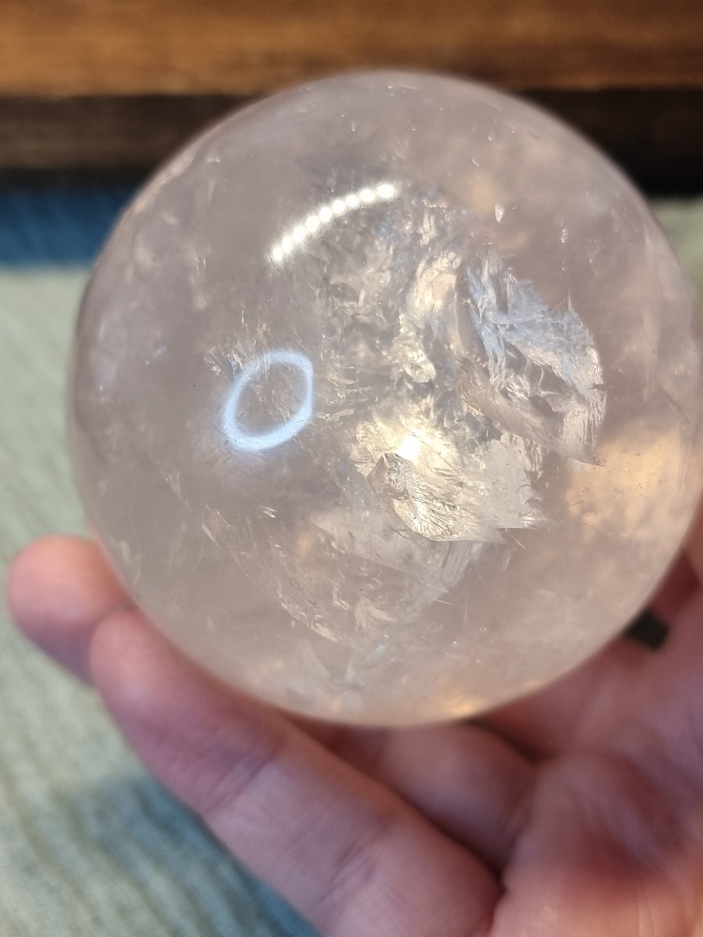 Rose quartz spheres