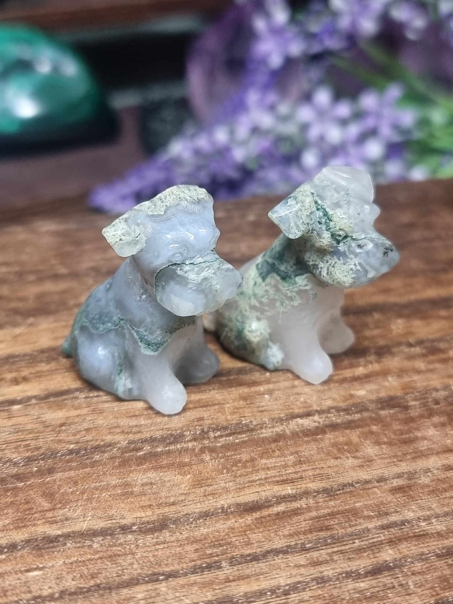 Moss agate dogs