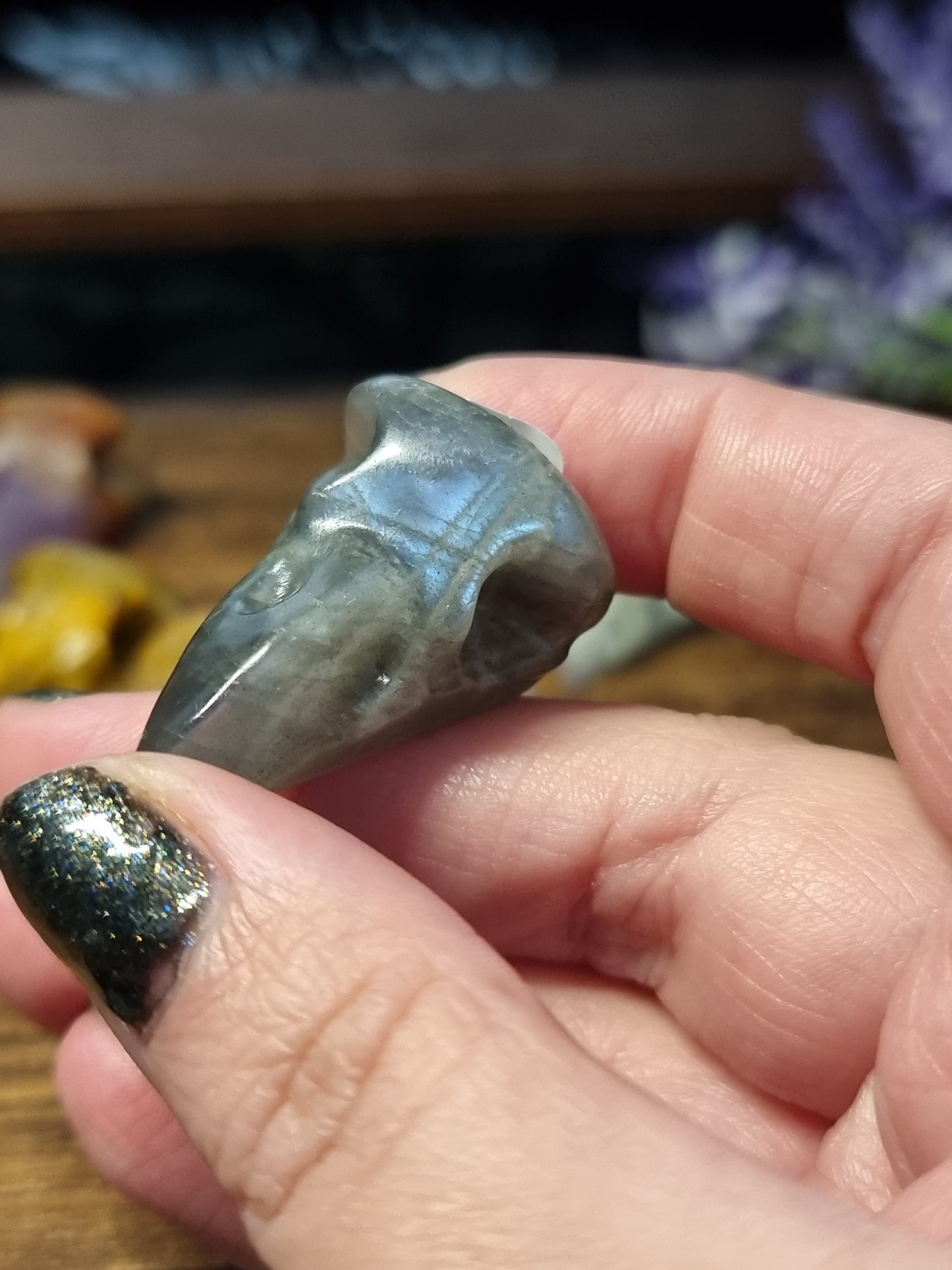 Bird skull carvings