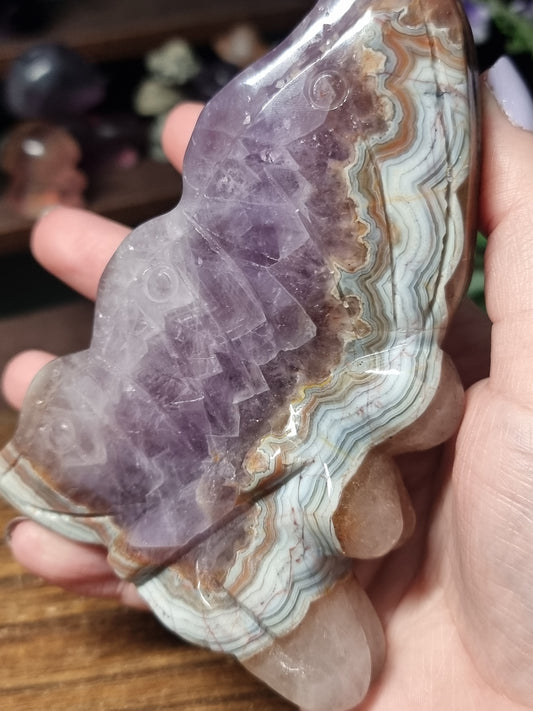 Amethyst mexican lace agate fairy