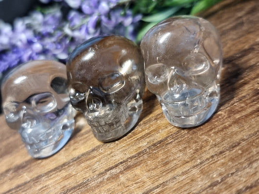 Quartz skull carvings