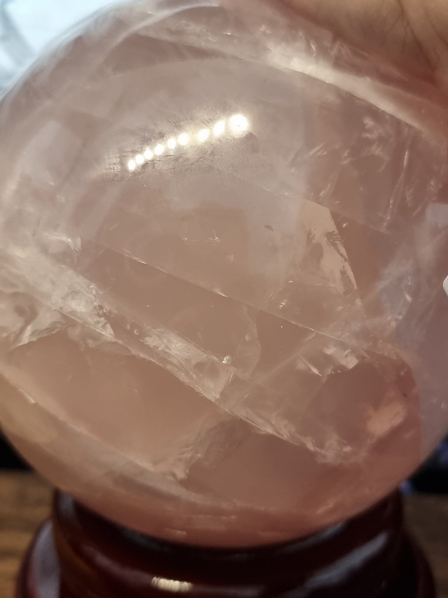 Statement star rose quartz sphere