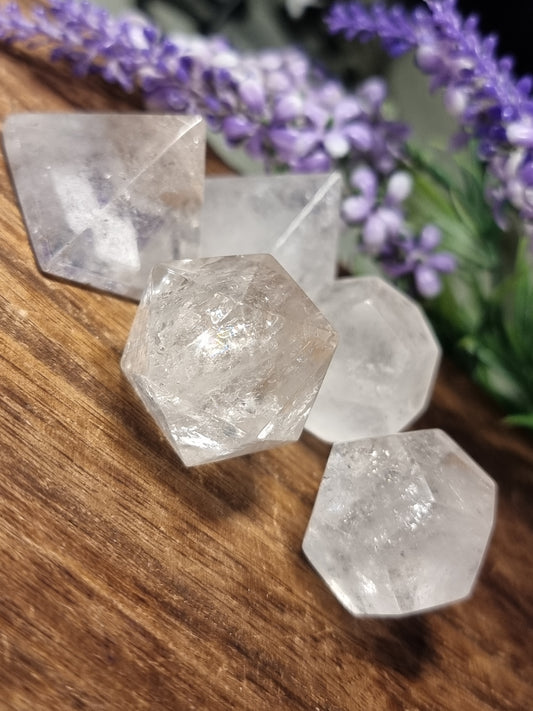 Clear quartz carvings