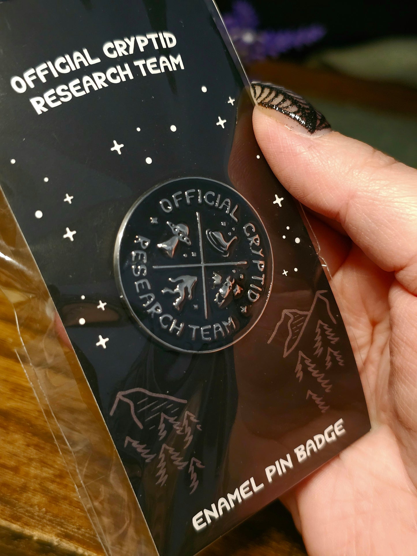 Cryptid pin badge