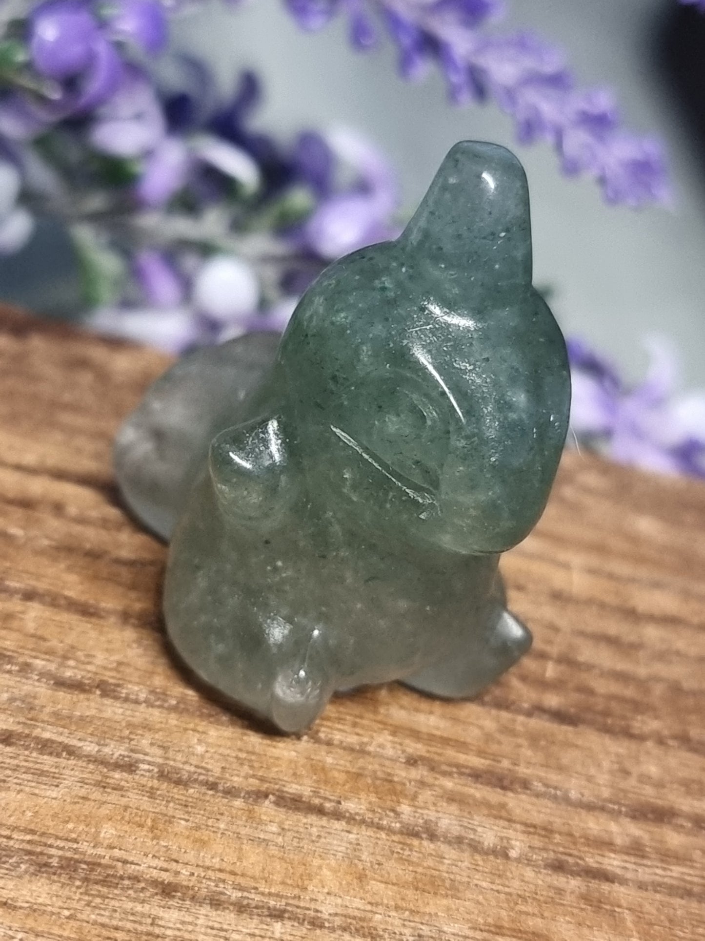 Green strawberry quartz larvitar