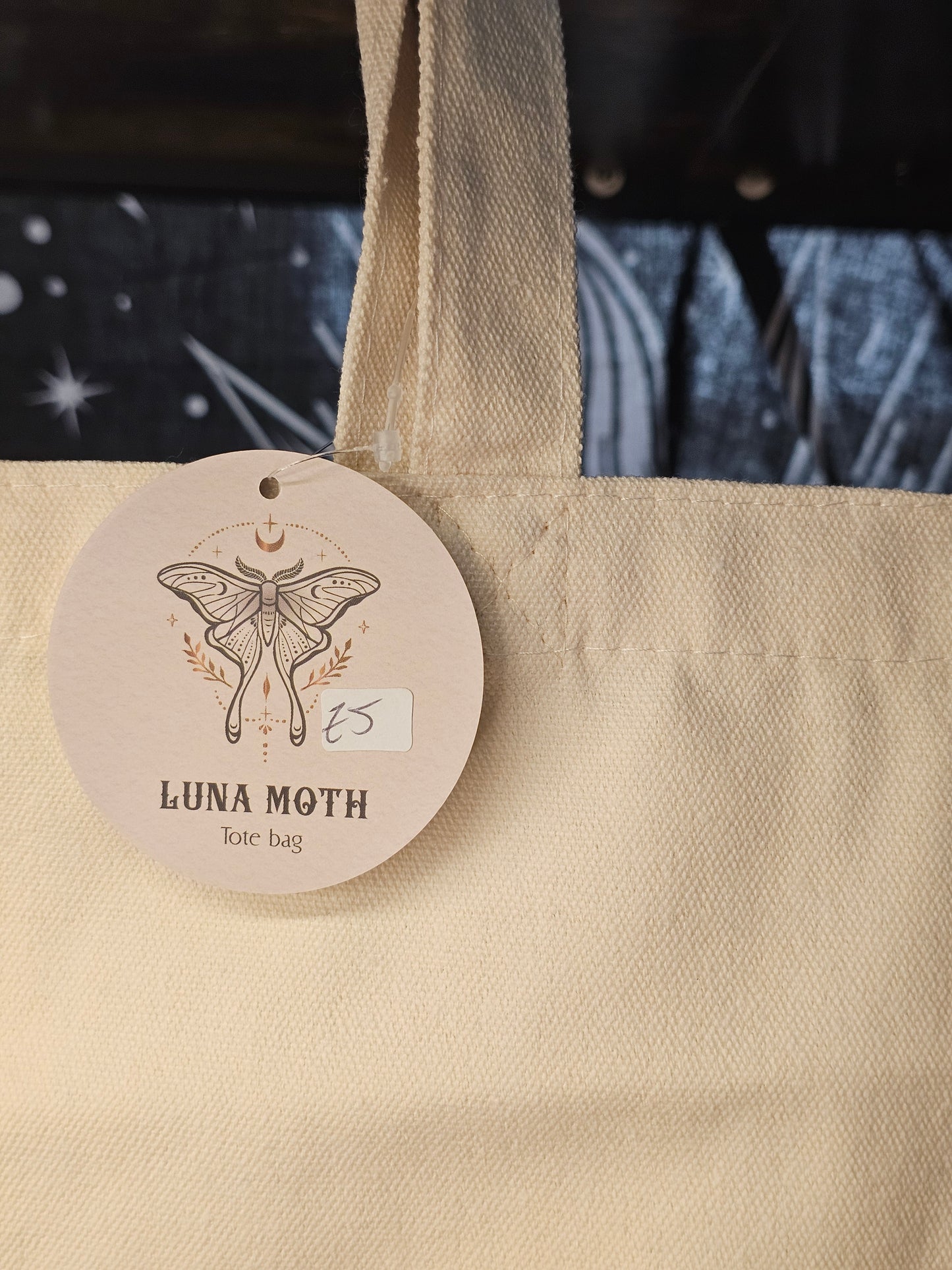 Lunar moth tote bag