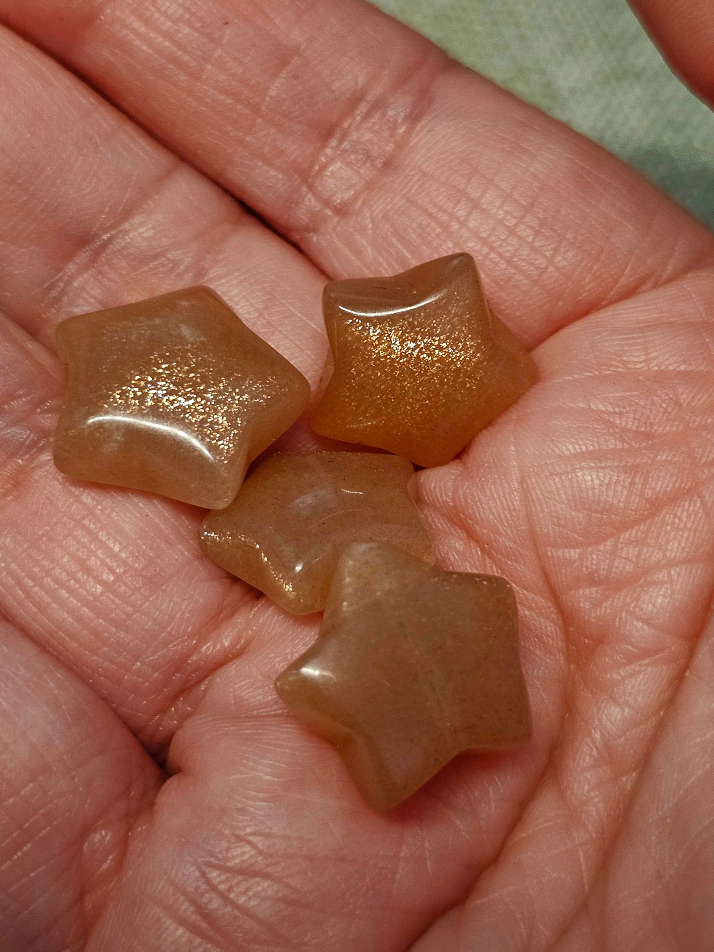 Mini Peach sunstone stars