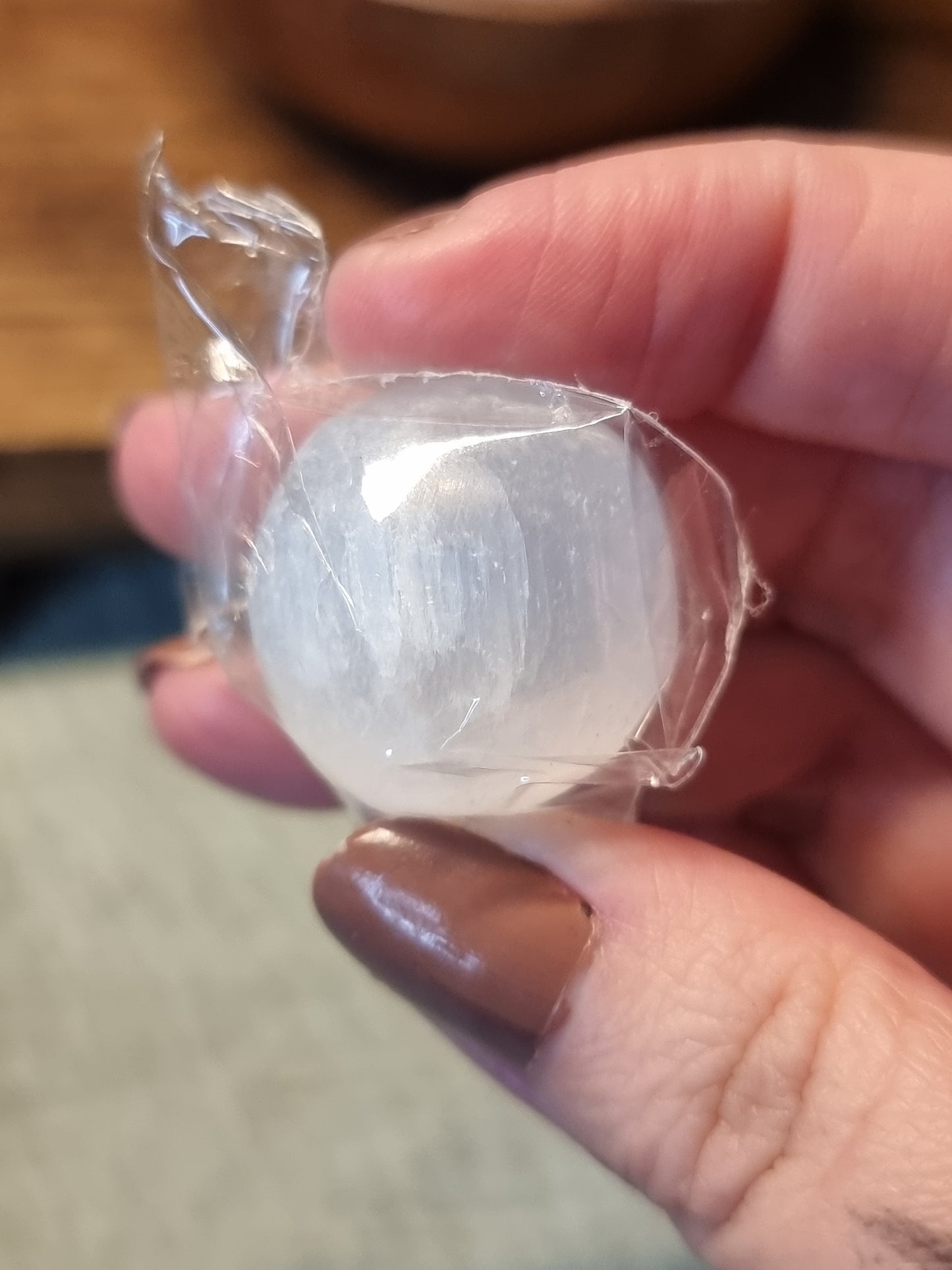 Satin spar tumbles