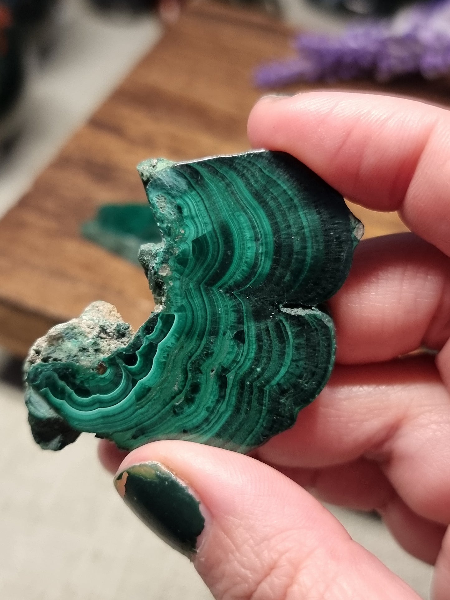 Small malachite slices