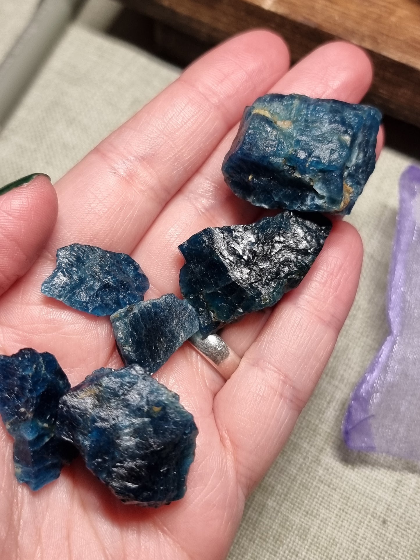 Raw Blue apatite - 50g