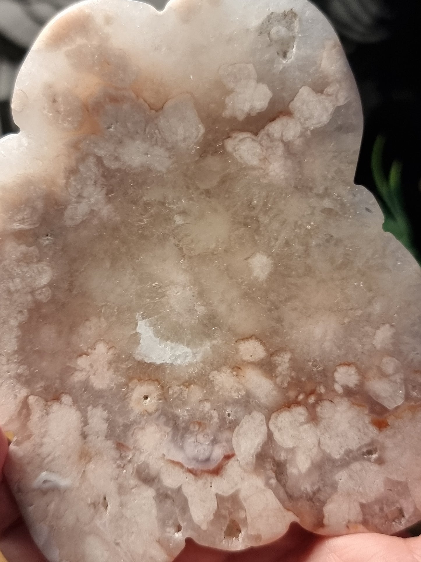 Carnelian flower agate dish B