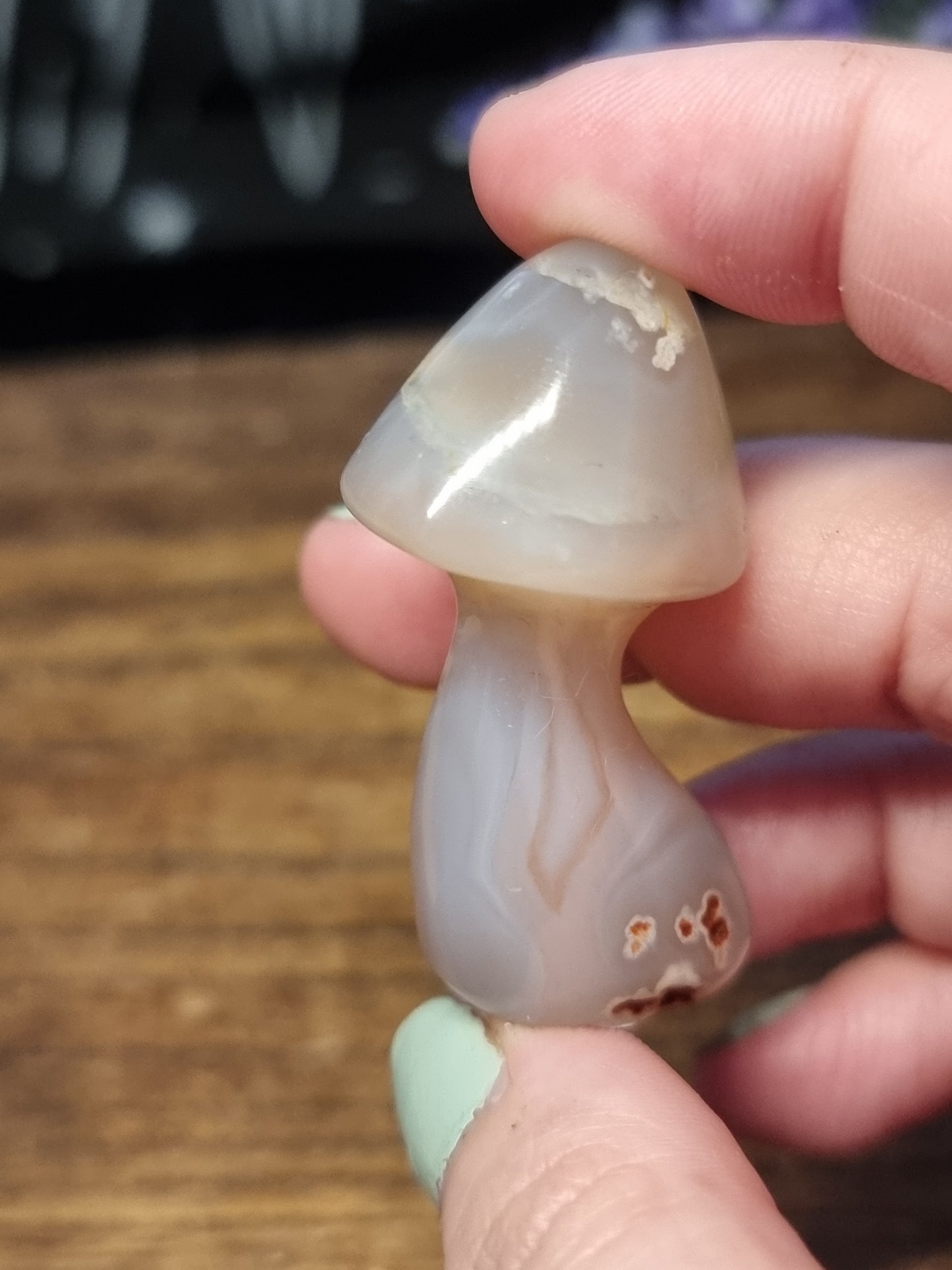 Moss agate whales