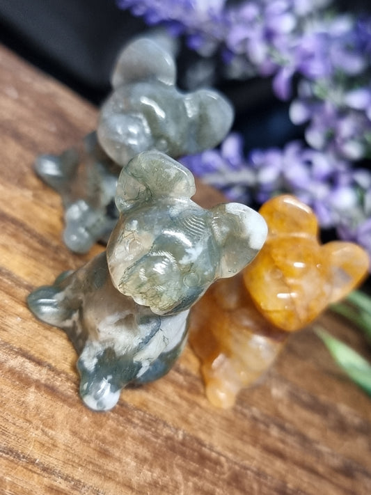 French bulldog carvings