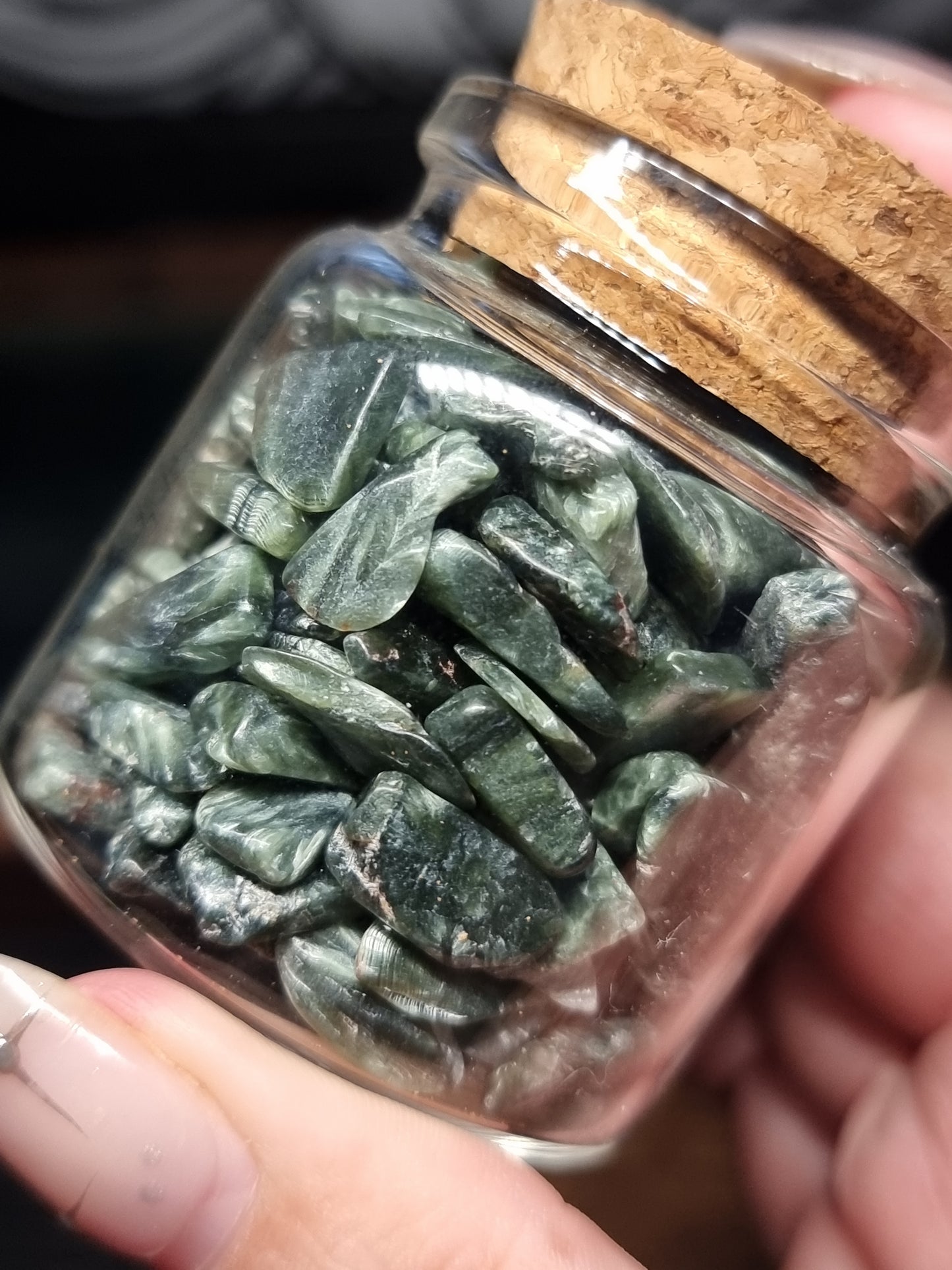 Seraphinite chip jar