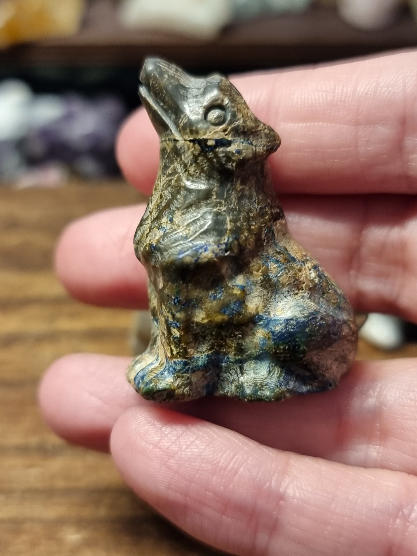 Wolf carvings