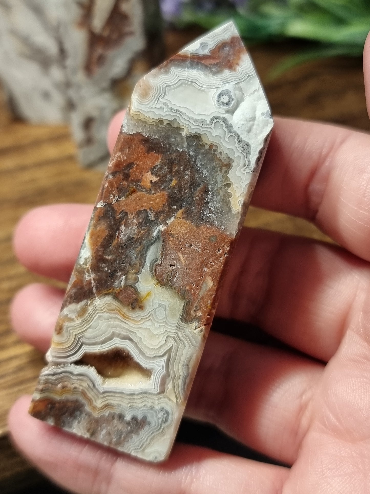 Mexican lace agate towers