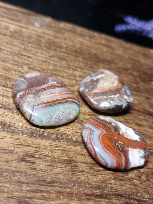 Mexican lace agate mini flatstones