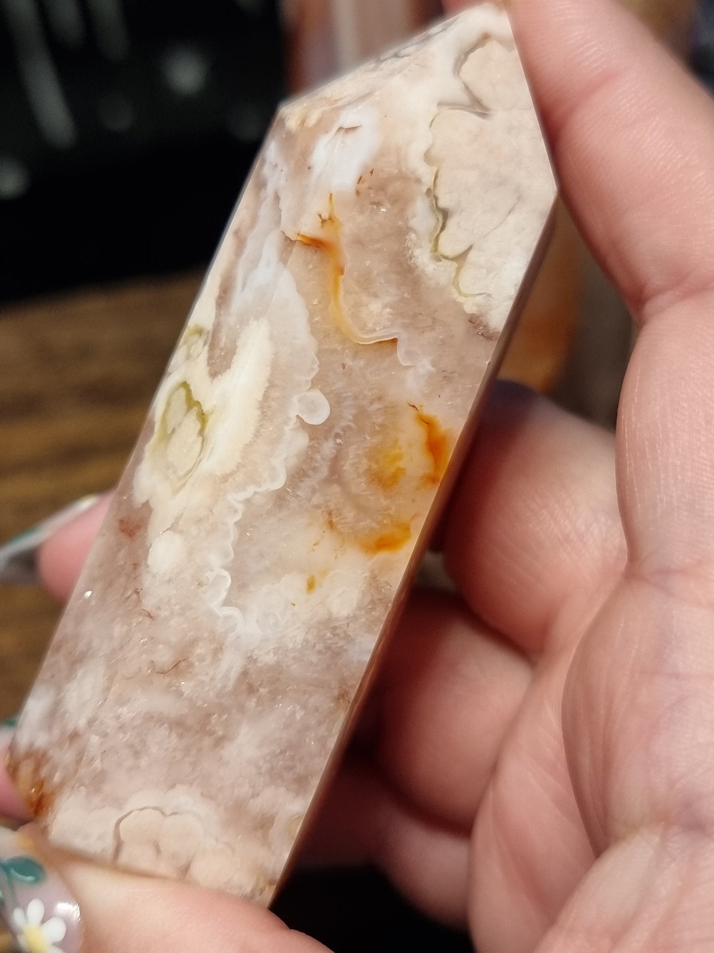 Peach flower agate towers