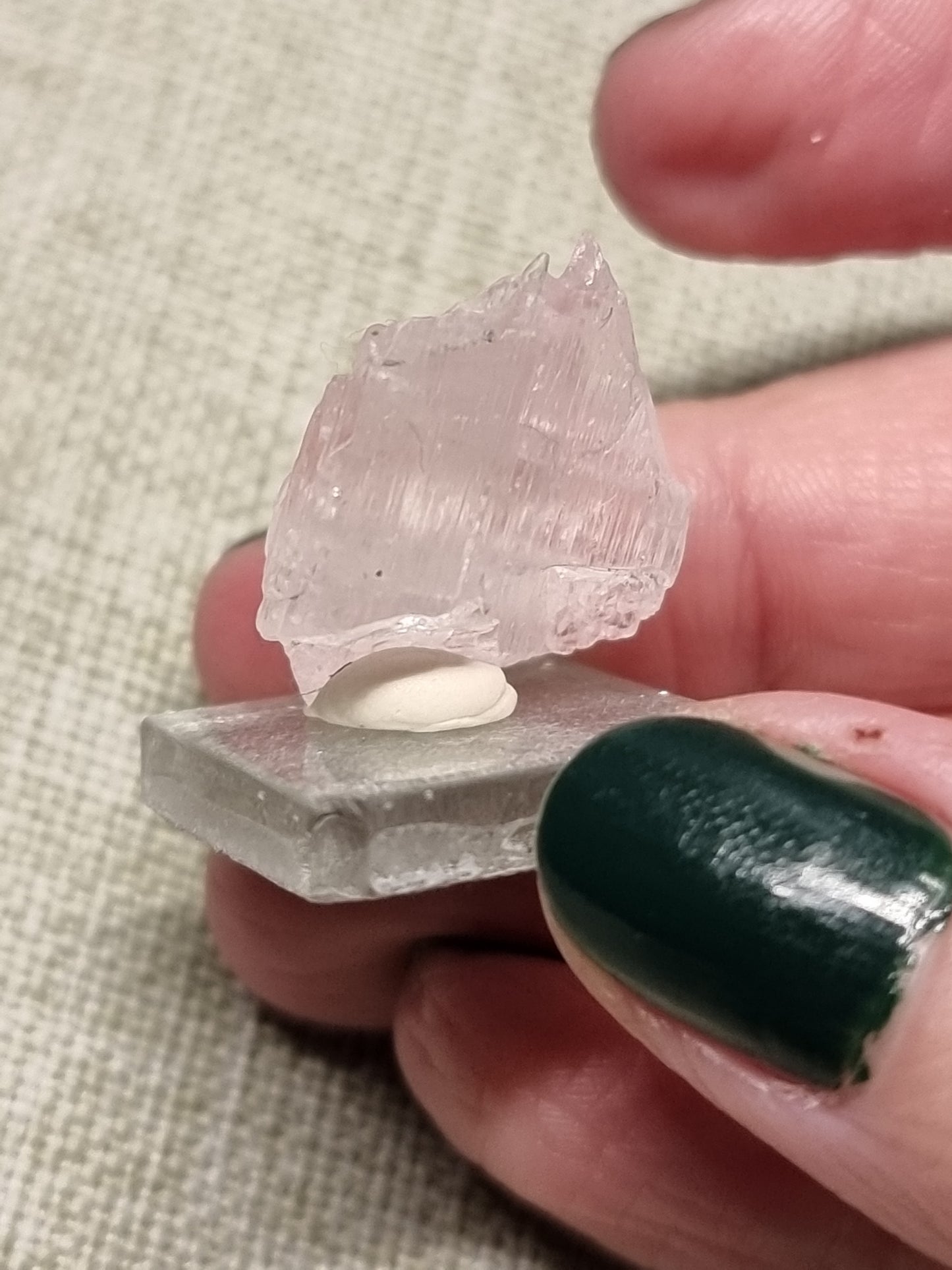 Gem kunzite specimens