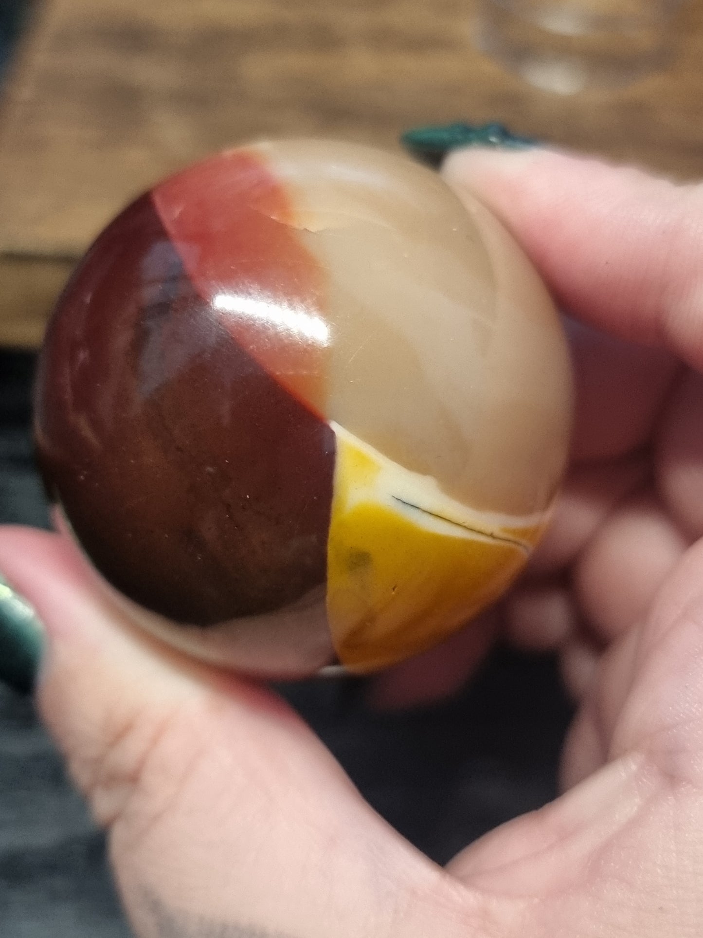 Mookaite spheres