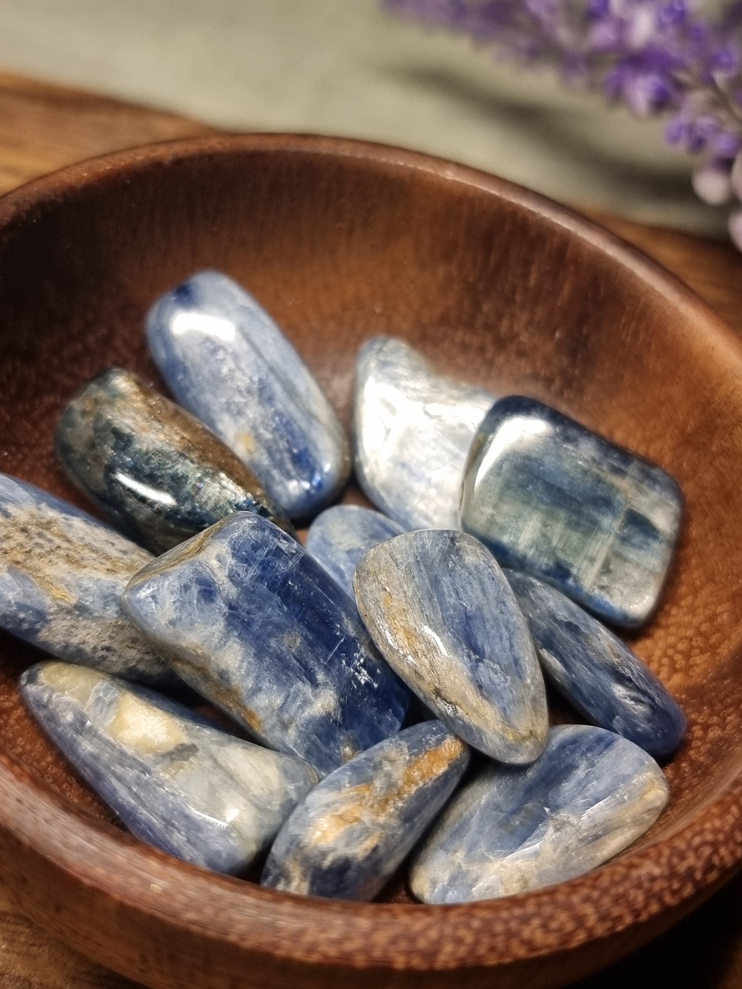 Small kyanite tumbles