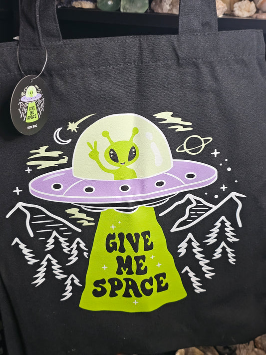 Give me space tote bag