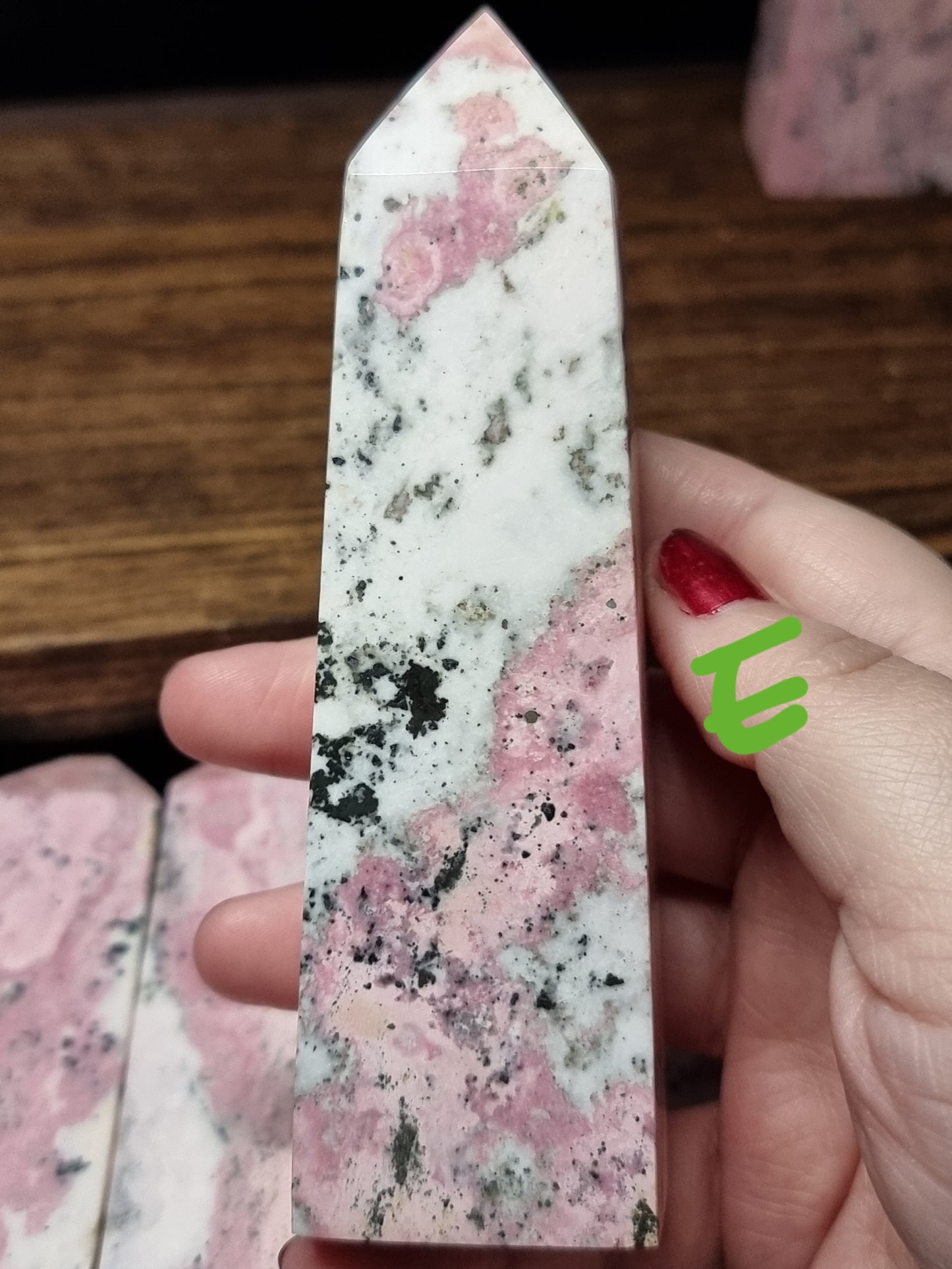 Peruvian rhodonite towers