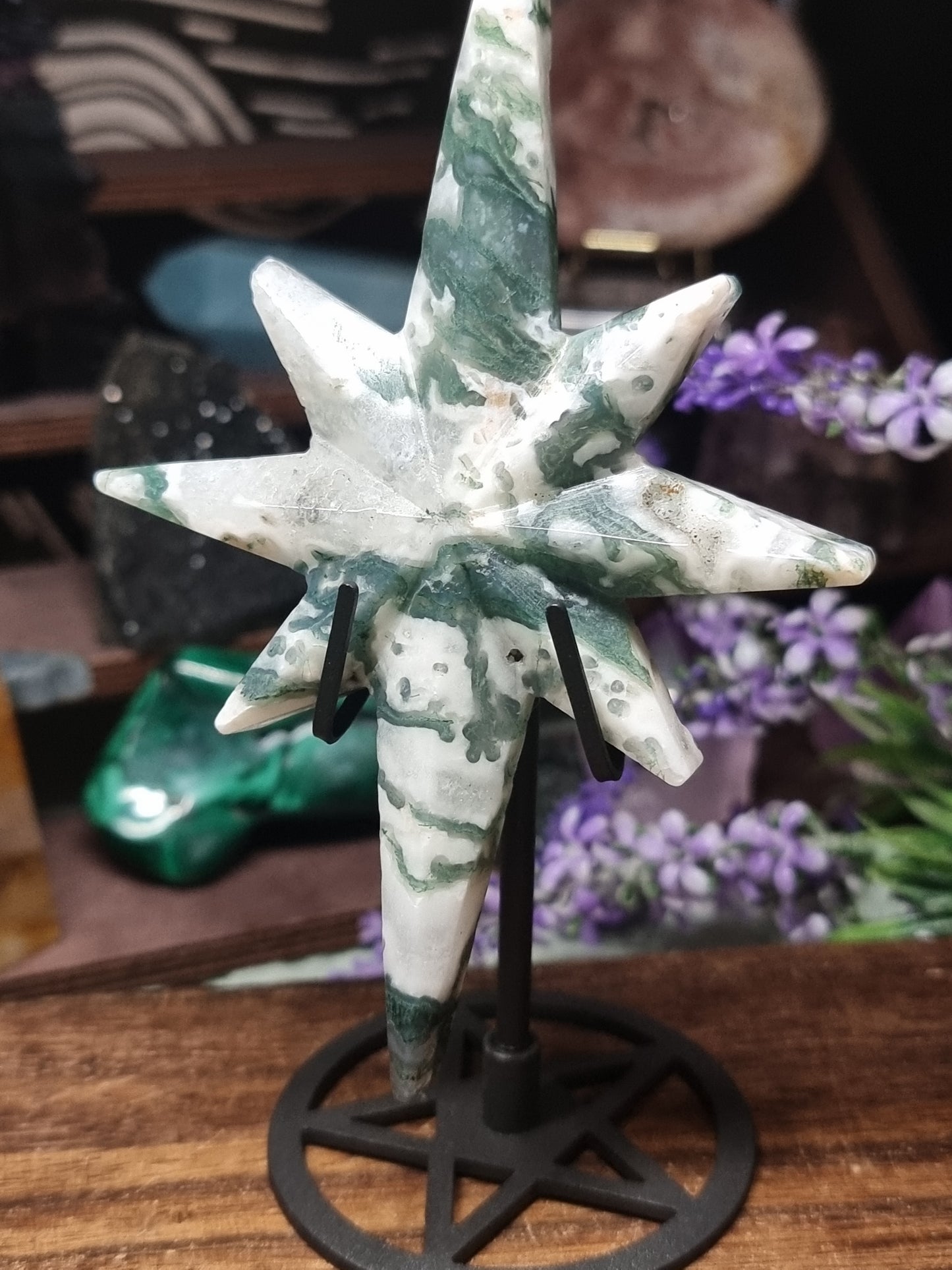 Moss agate star c