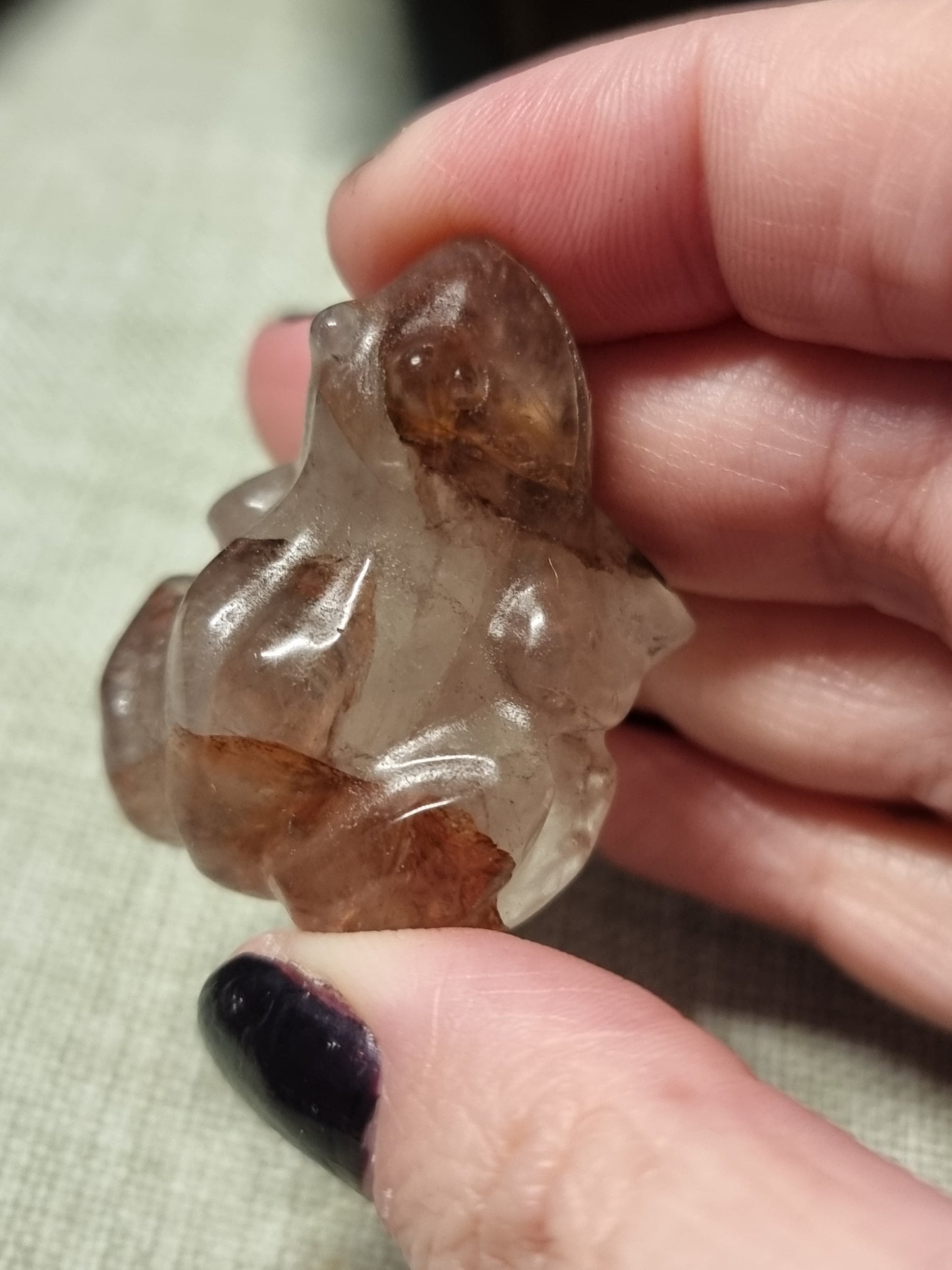 Fire quartz frog