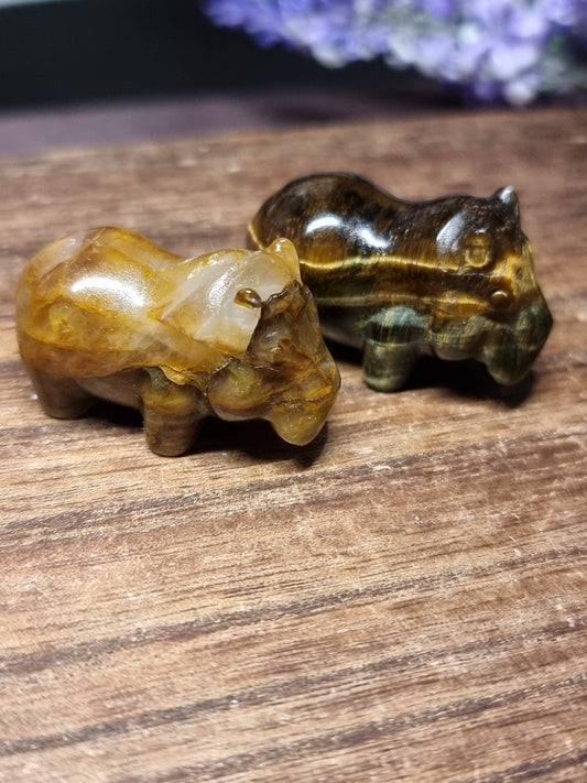 Hippo carvings