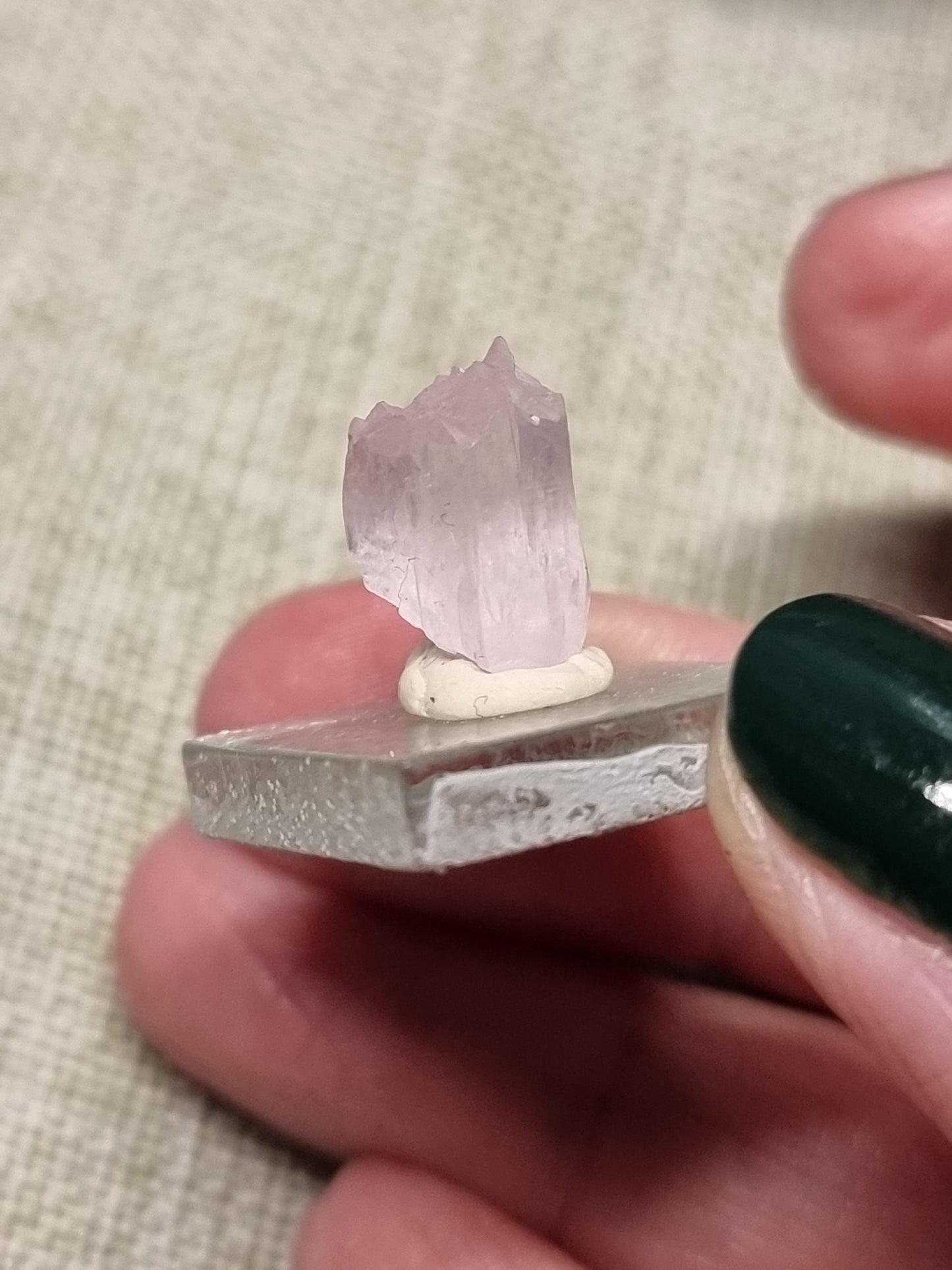 Gem kunzite specimens