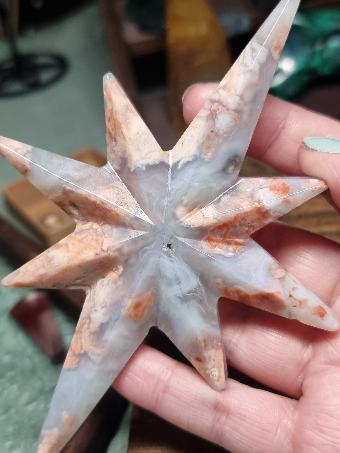 Pink agate star