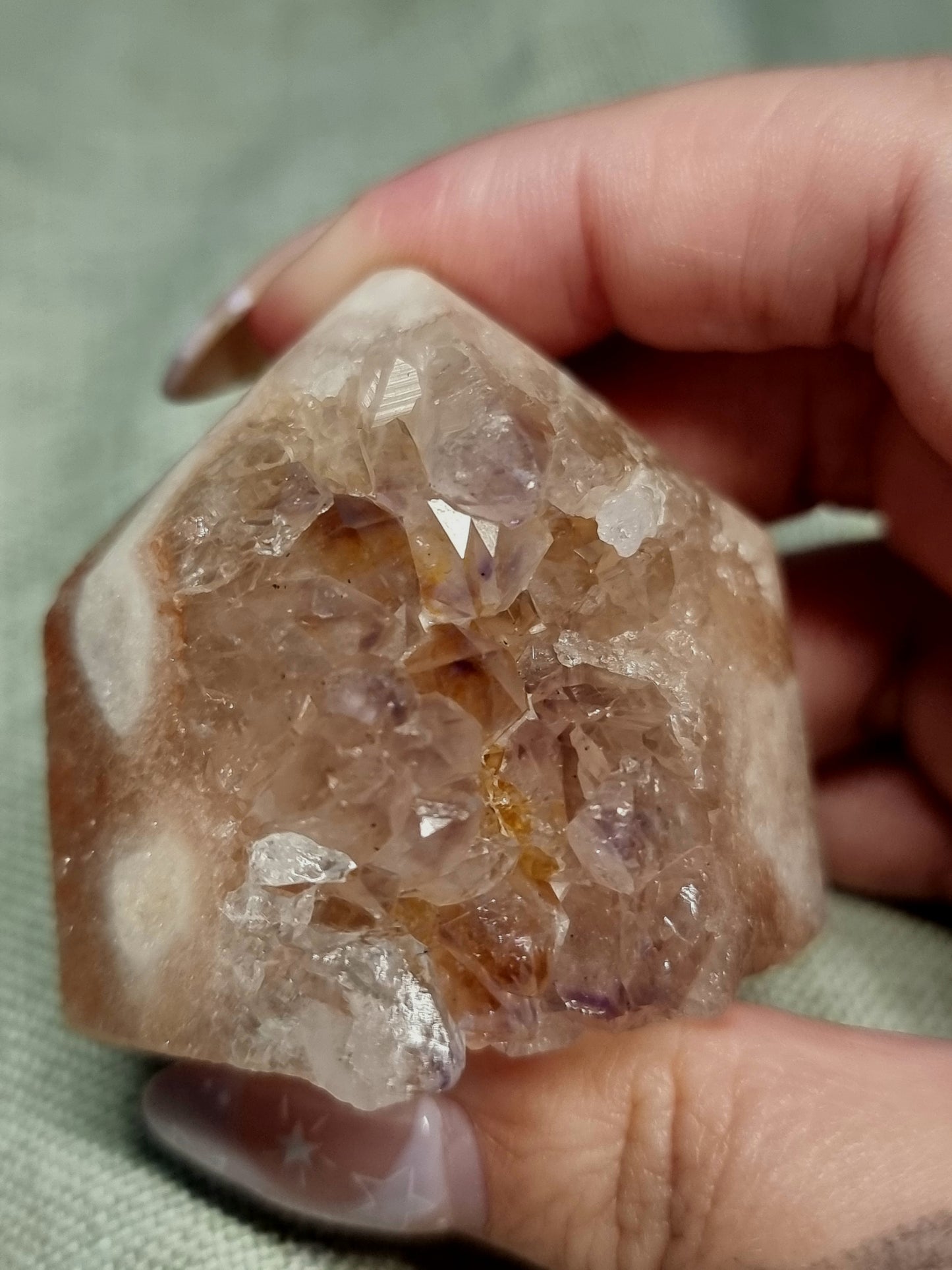 Small Pink amethyst towers