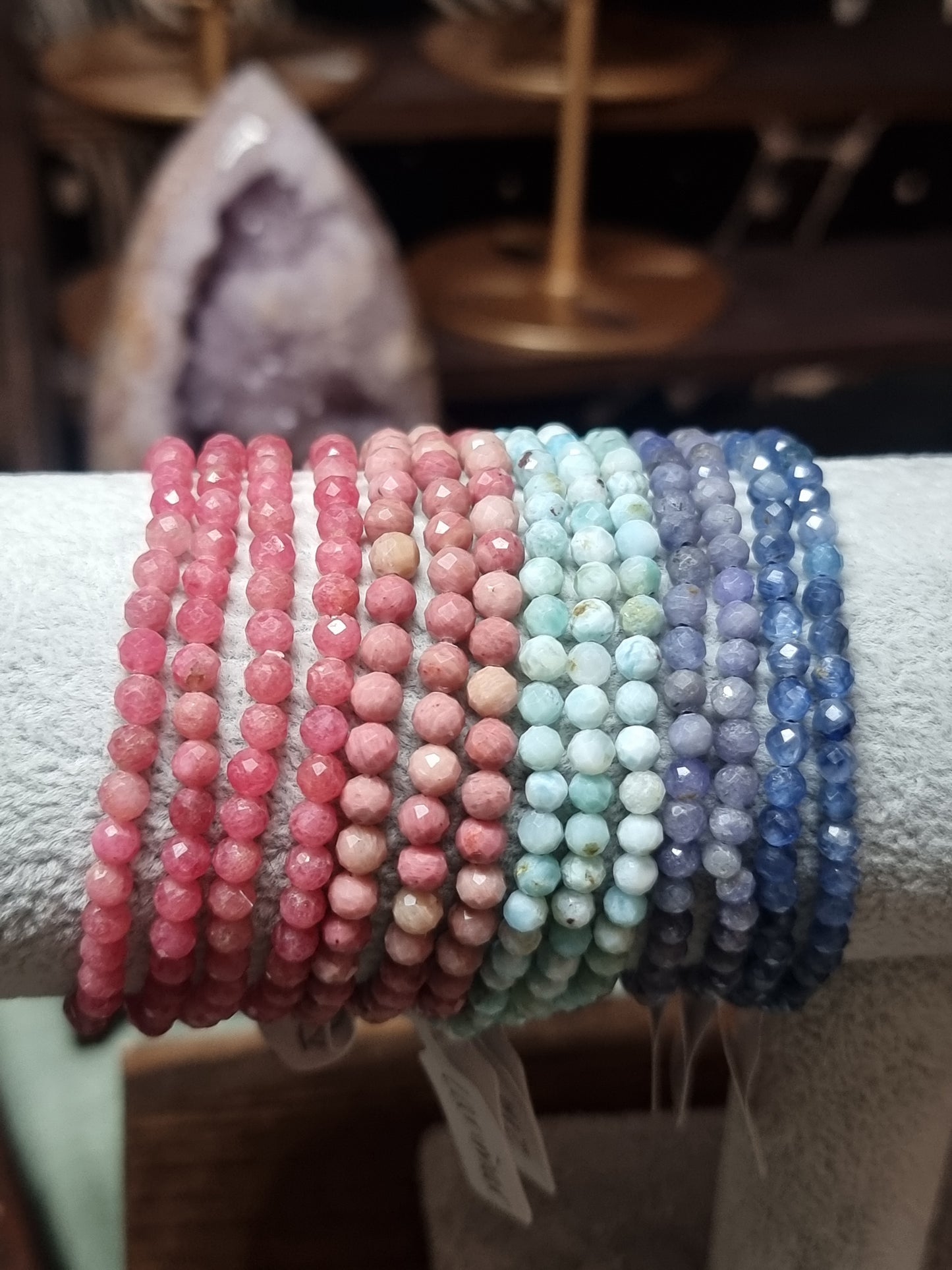 4mm faceted bracelets - high grade