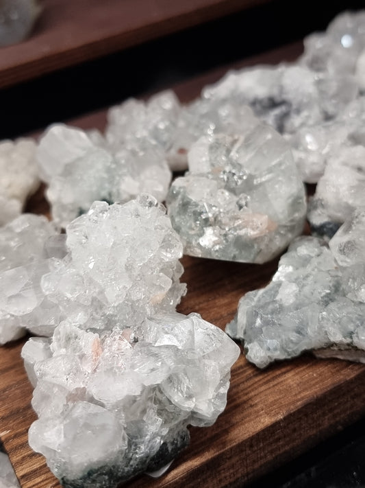 Apophyllite clusters
