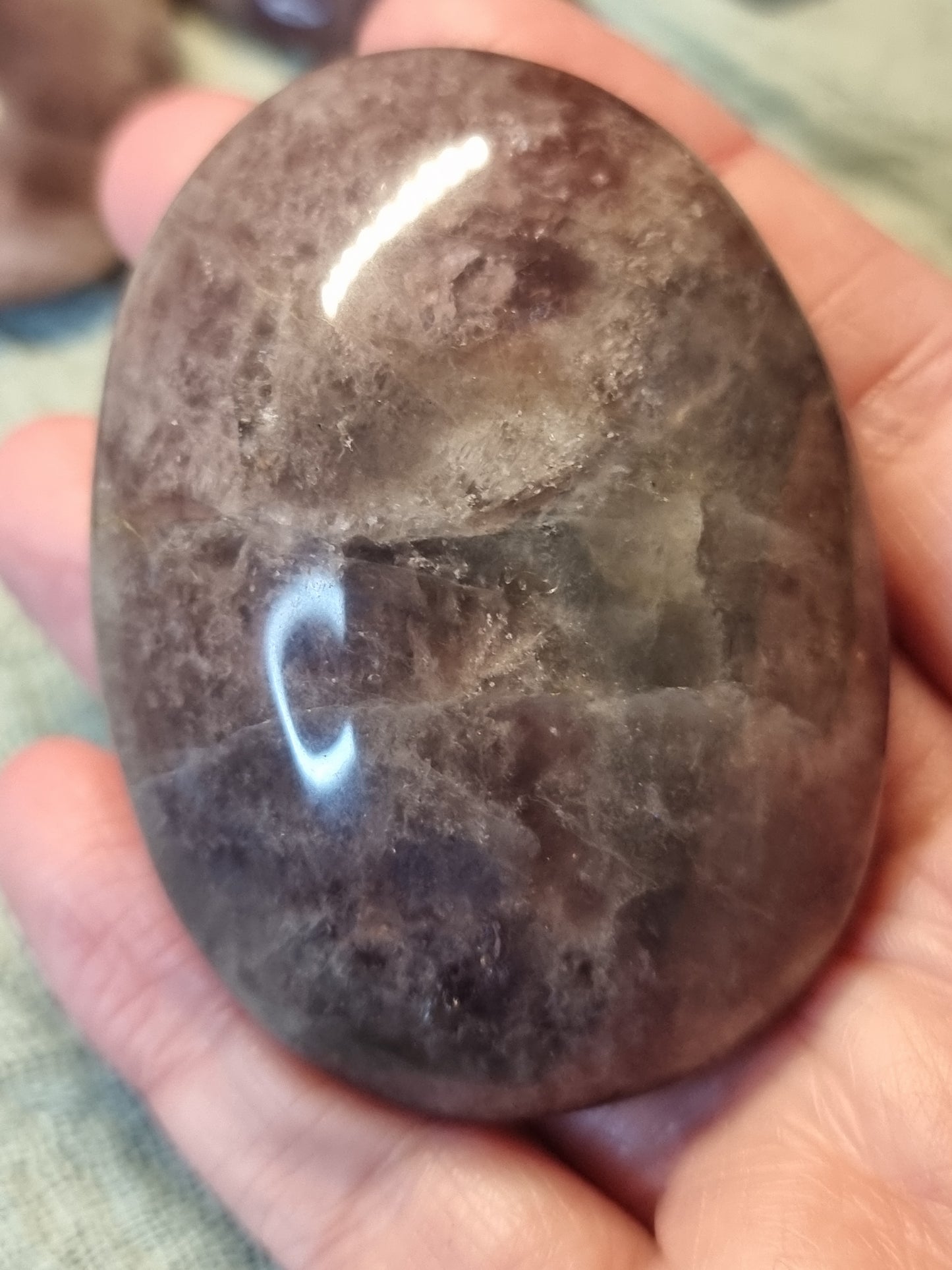 Lavender rose quartz palmstones