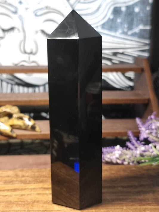Silver obsidian large tower