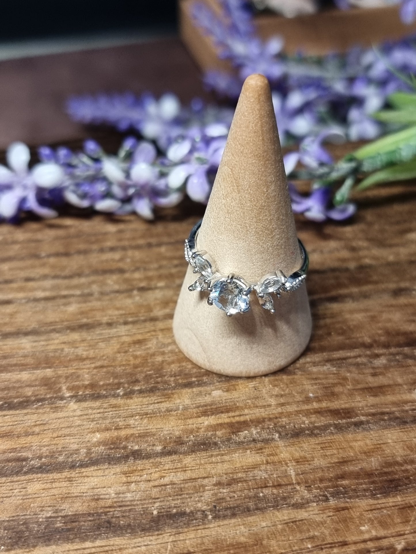Natural aquamarine s925 ring