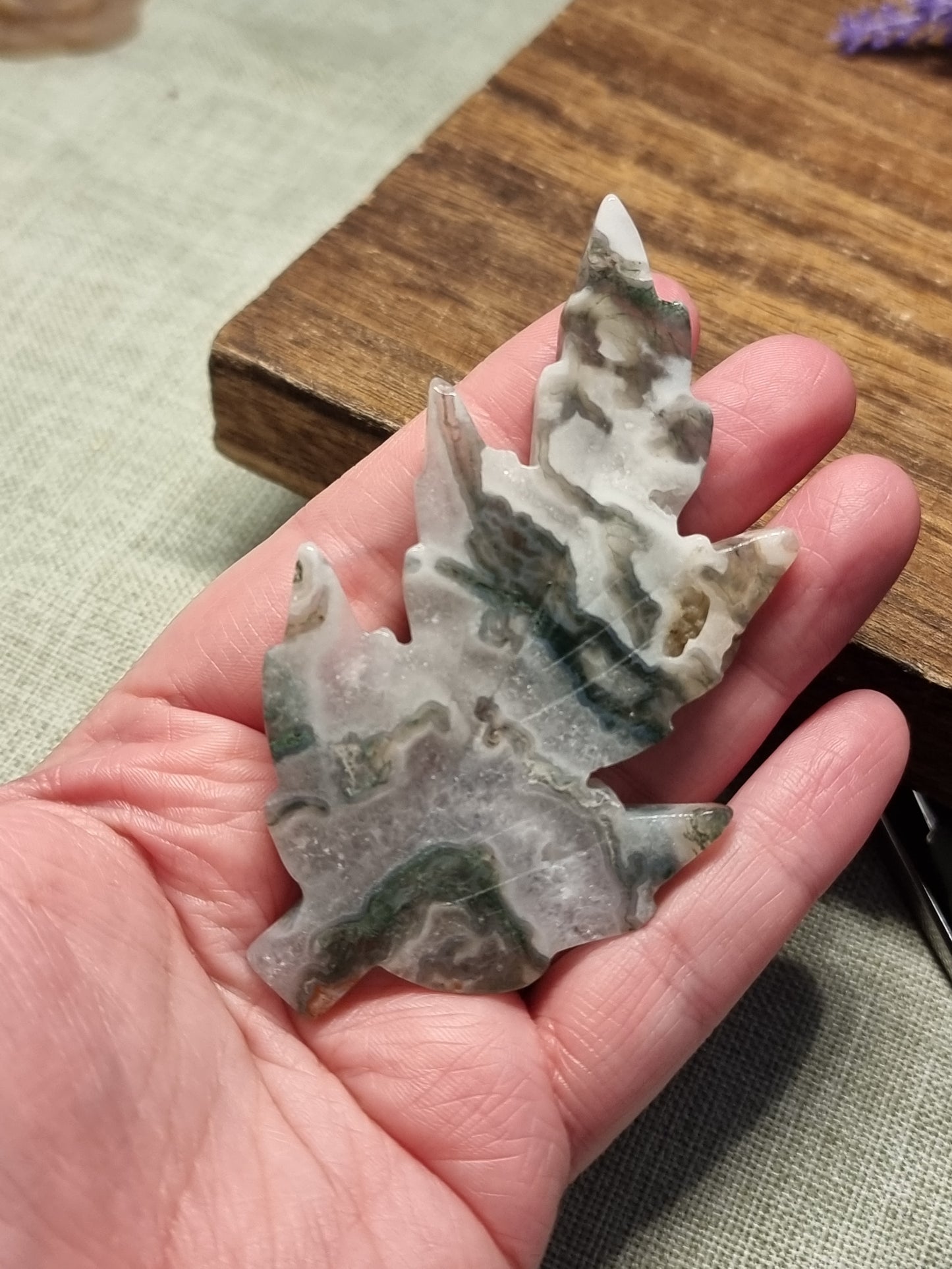 Moss agate leaf