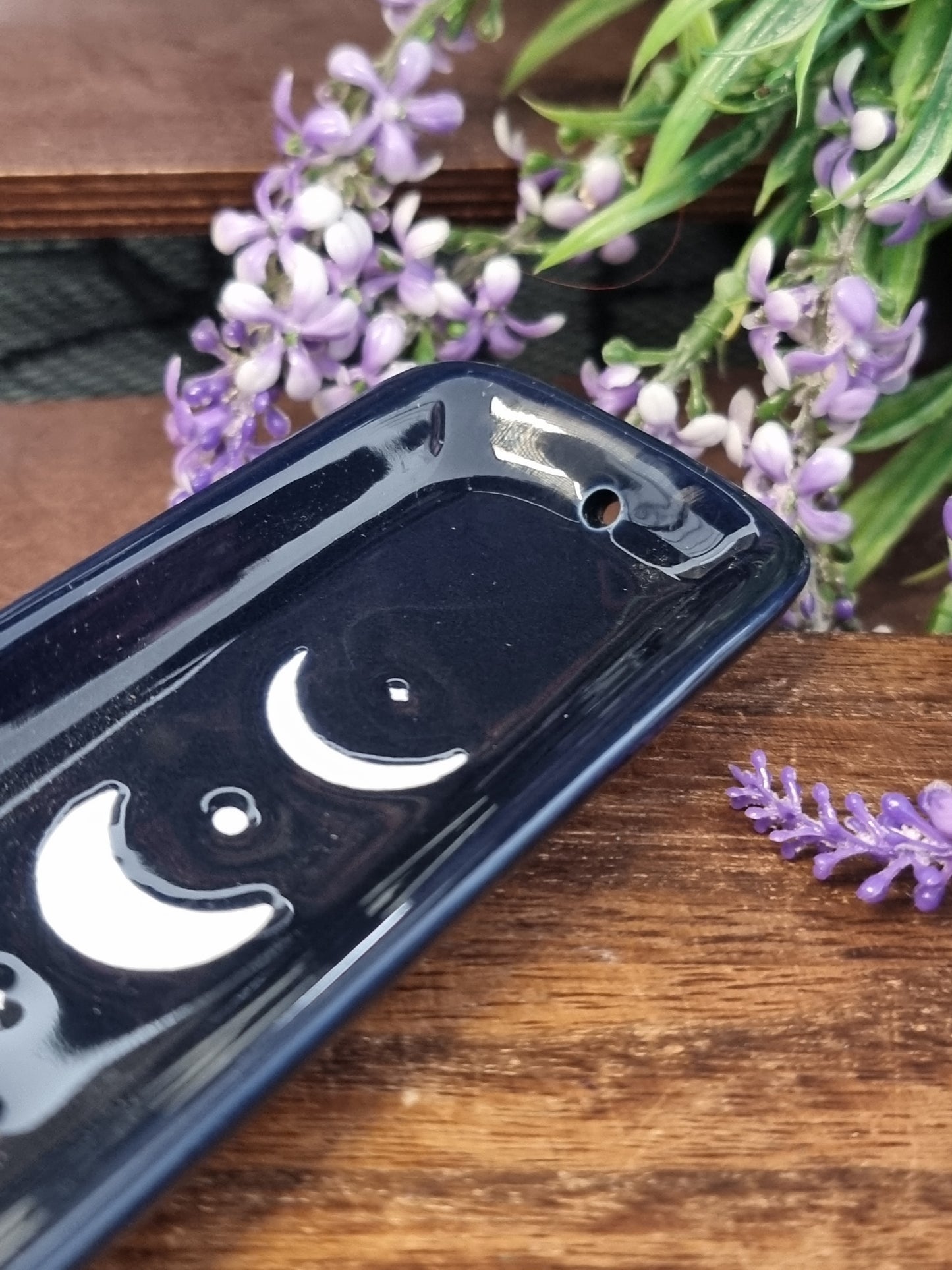 Blue moon phase incense ash catcher