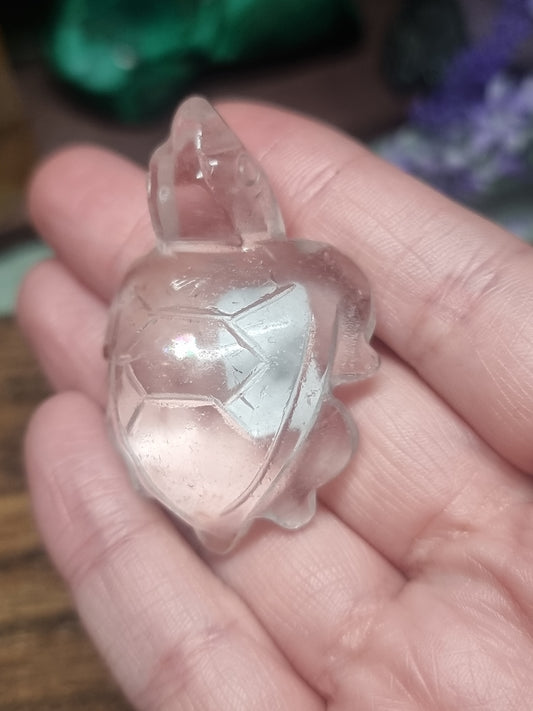 Clear quartz turtle