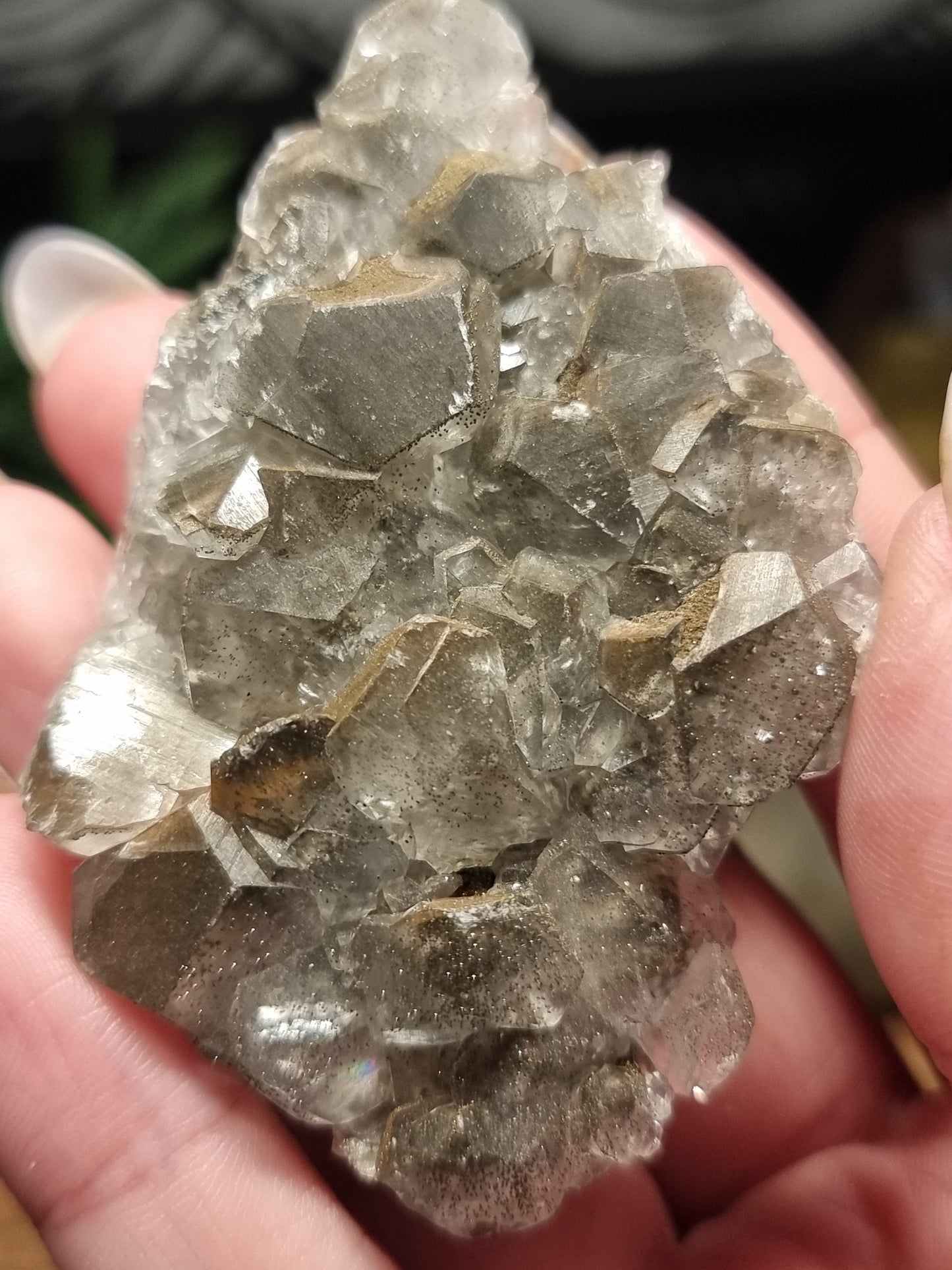 Benz calcite with microline pyrite inclusions