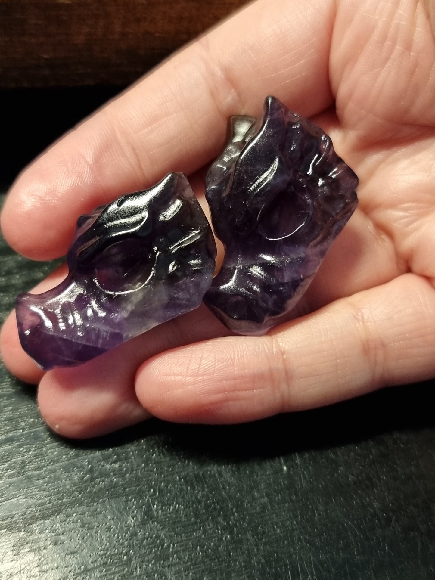 Dragon head carvings