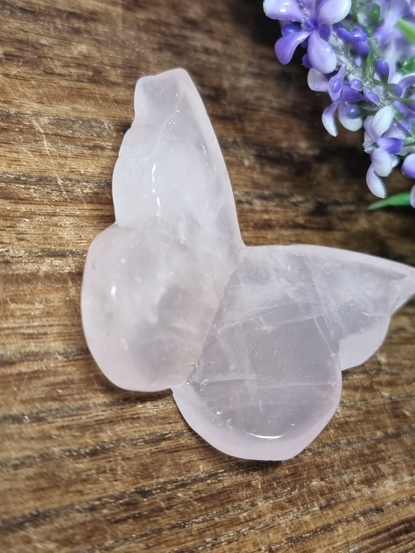 Rose quartz 3D butterfly