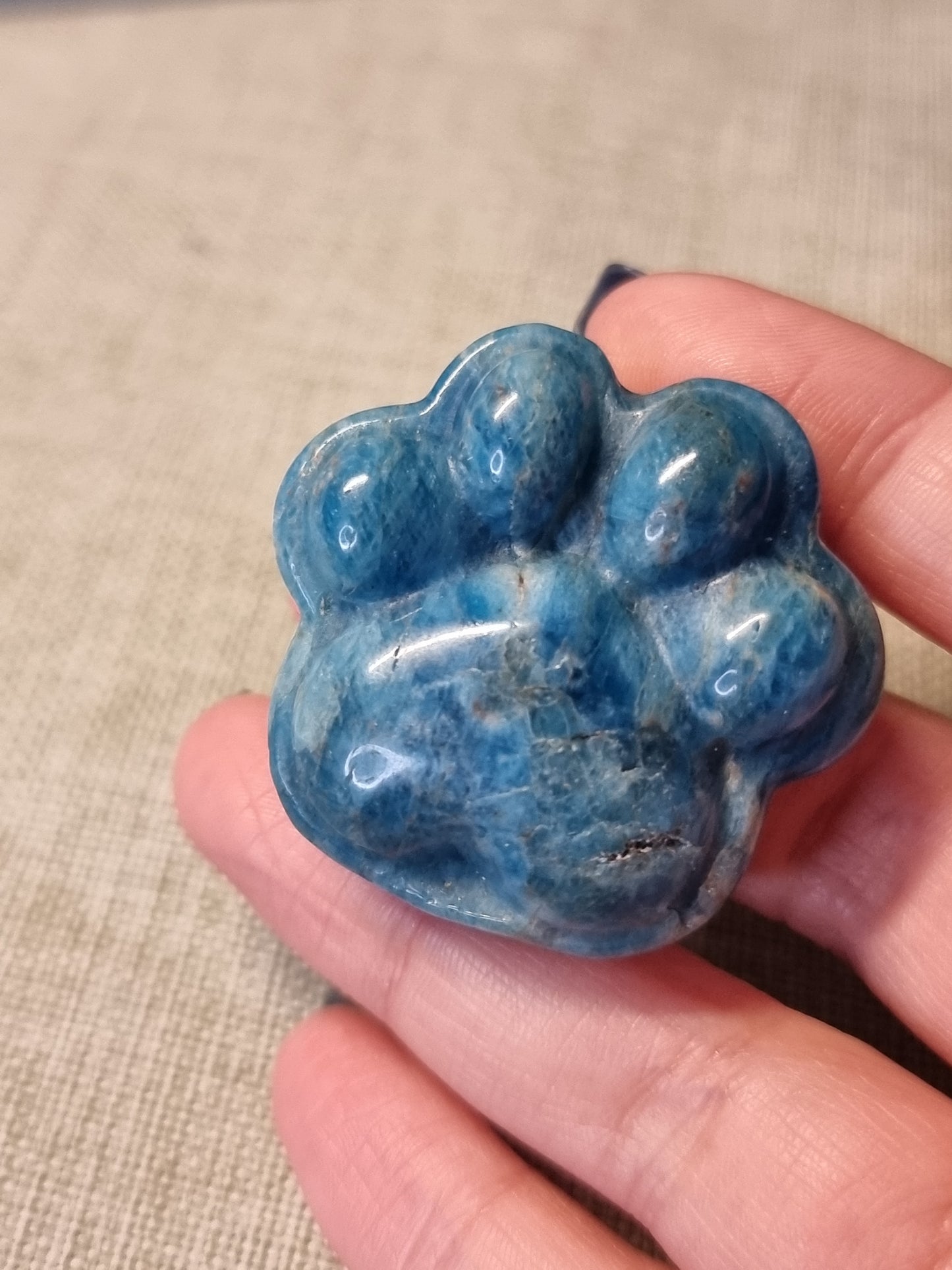 Blue apatite paws