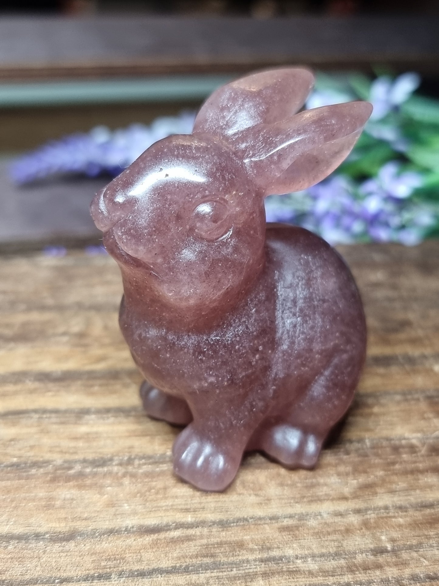Strawberry quartz rabbit